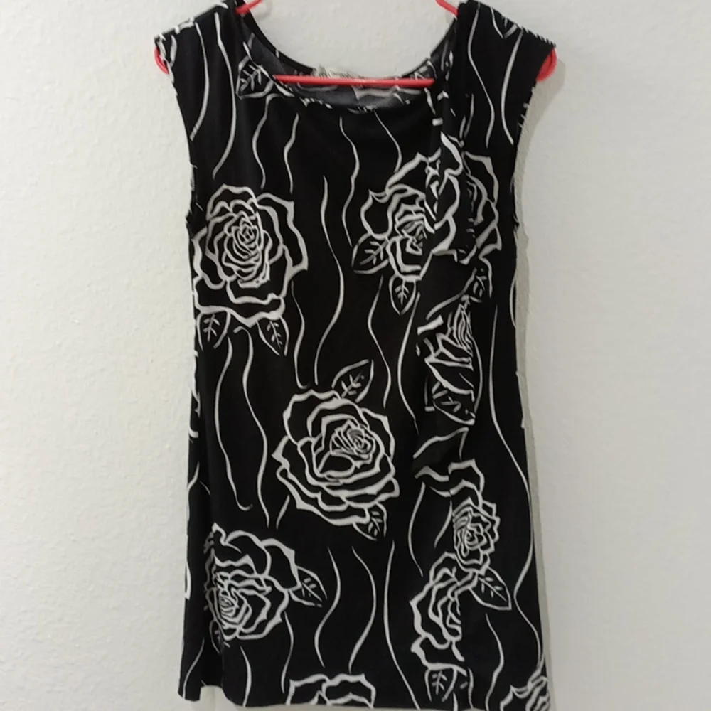 On Carnaby Black White Top Blouse Size L - Picture 3 of 7